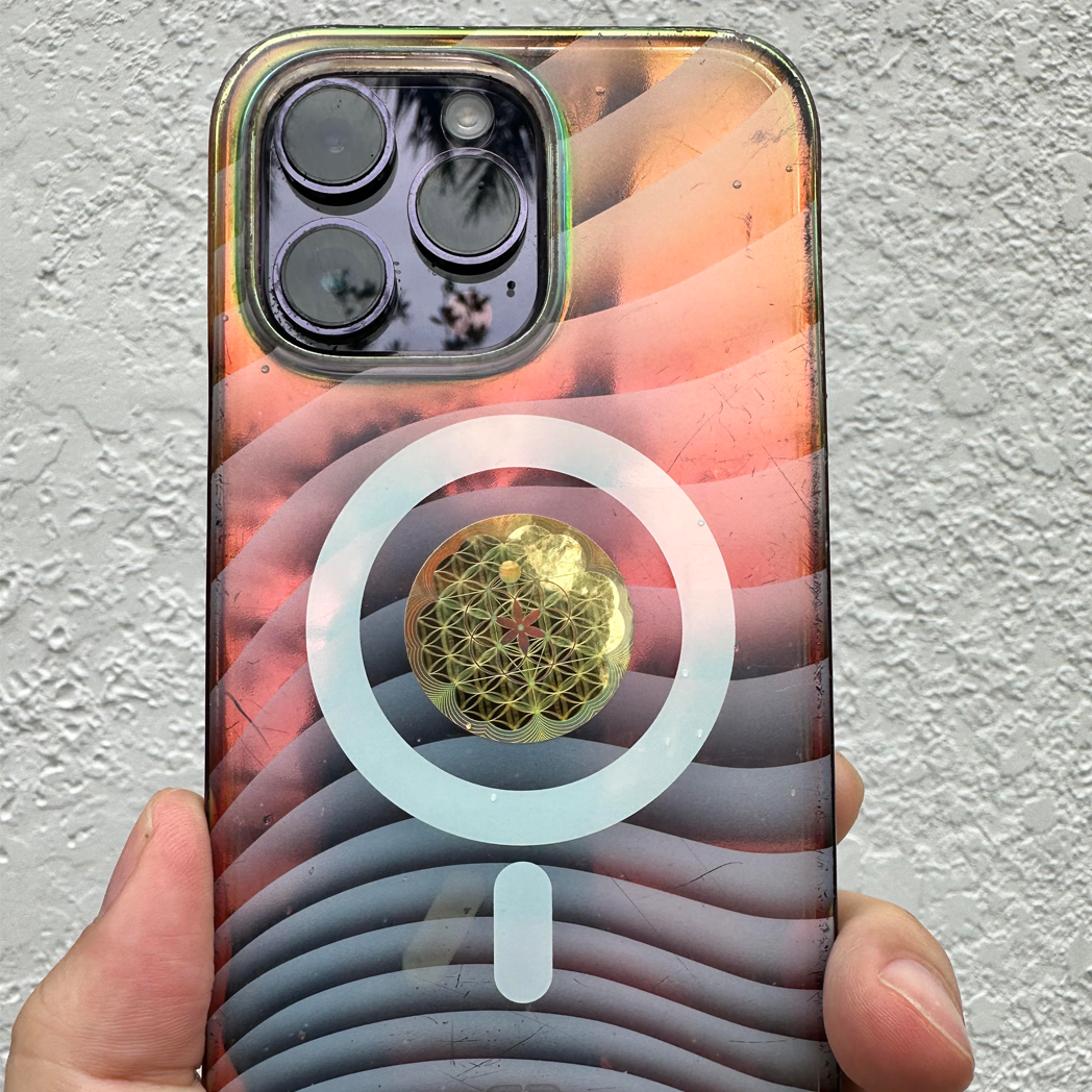 EMF Protection Disc on Phone